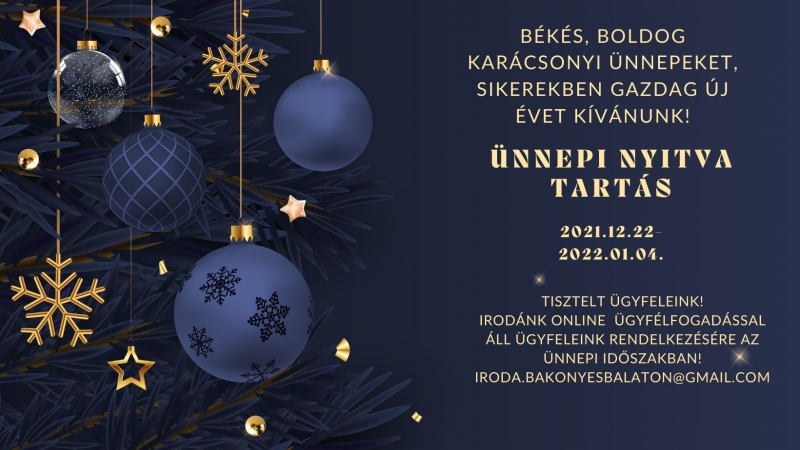 Boldog Ünnepeket Kívánunk