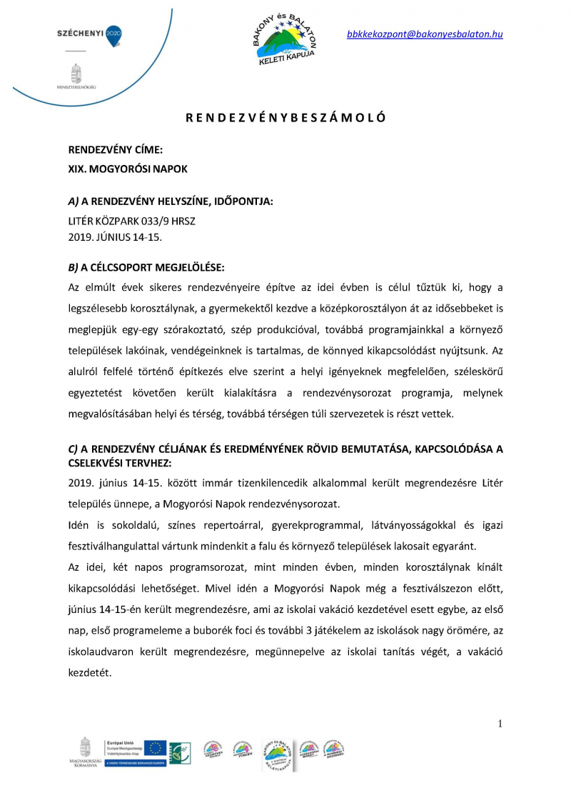Beszámoló rendezvényről 
