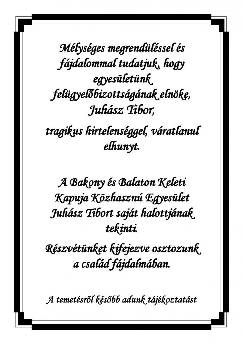 Gyászhír