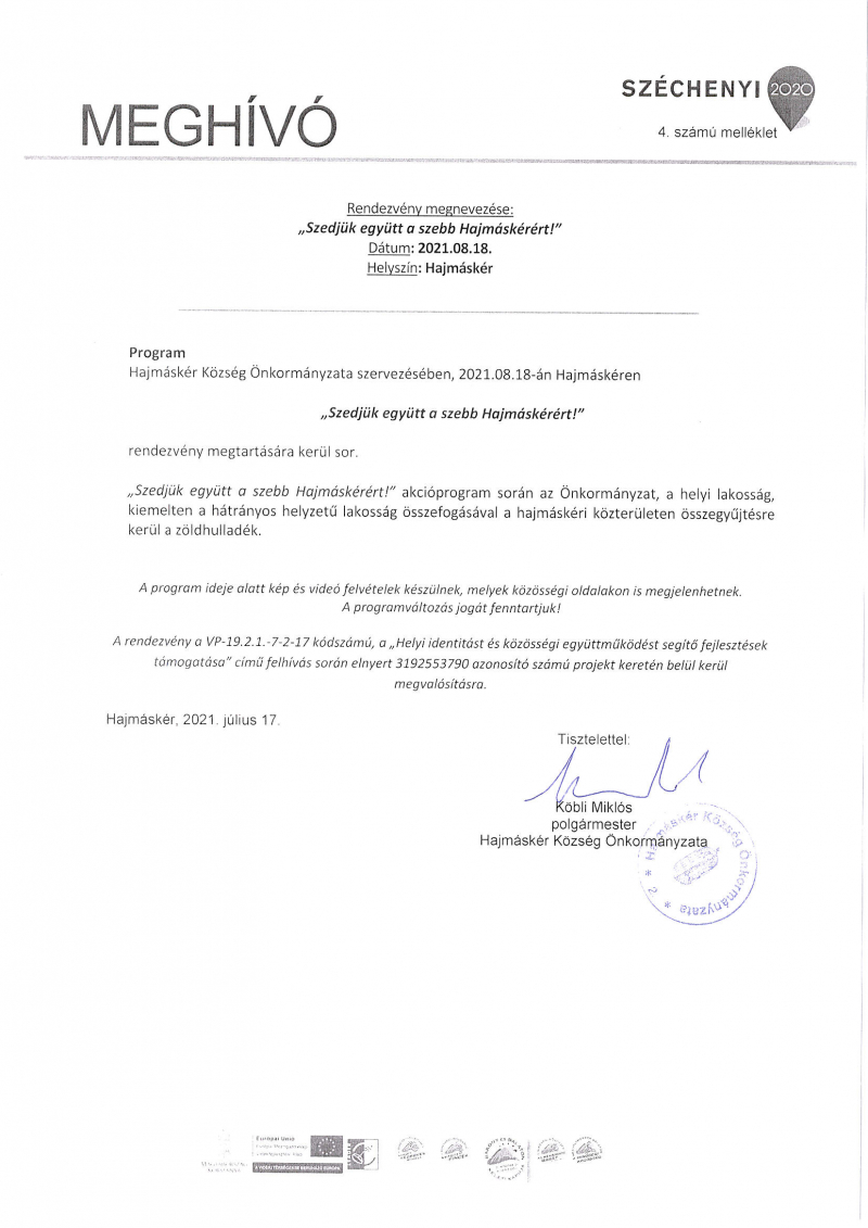 LEADER rendezvények Hajmáskéren