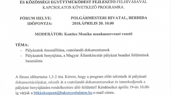 Fórum önkormányzatok részére